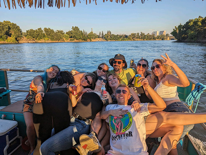 Bachelor Party fun on the Sac Brew Boat